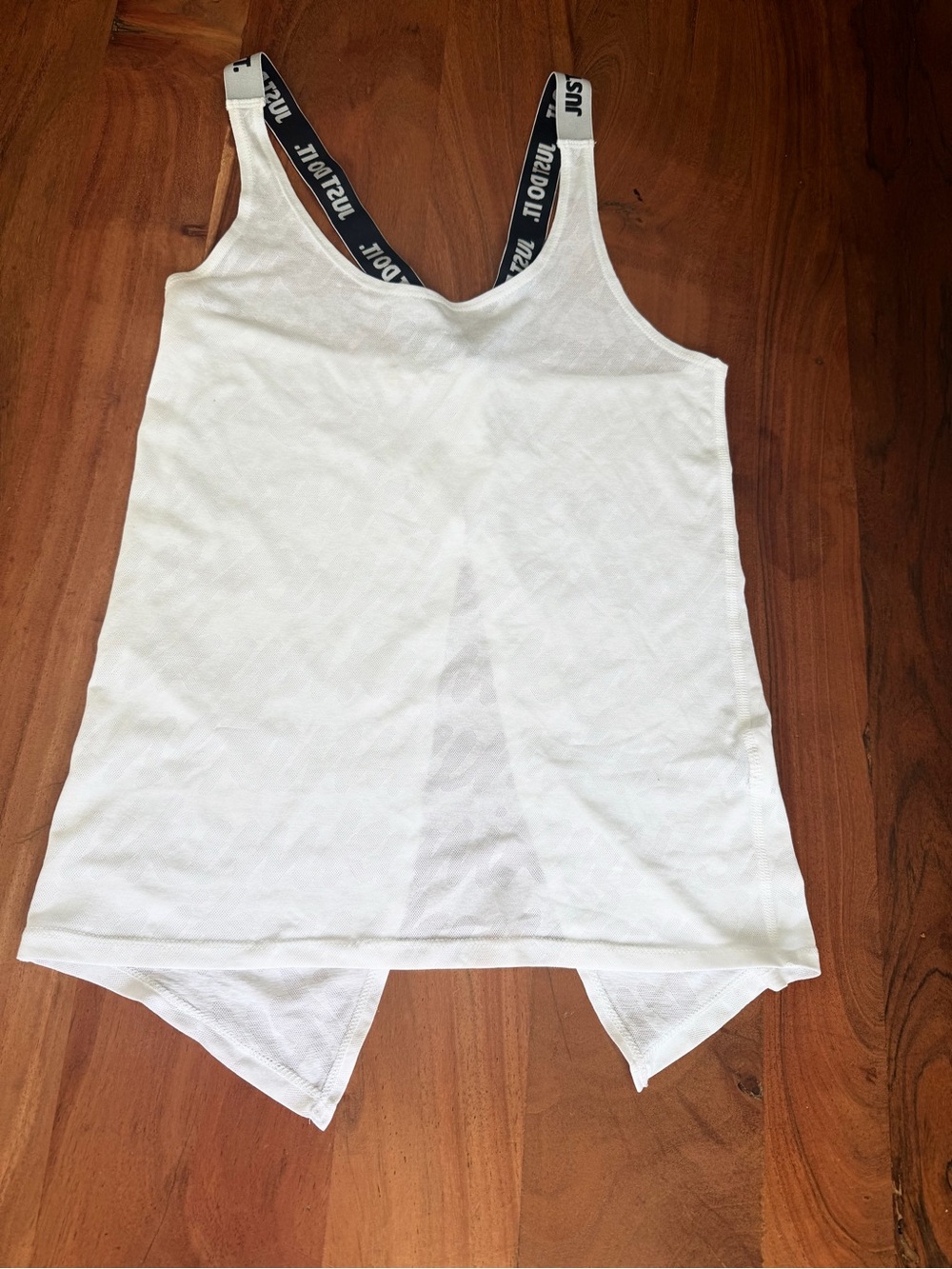 White Nike Women's Tank Top with Branded Straps breathable dri fit run size XS